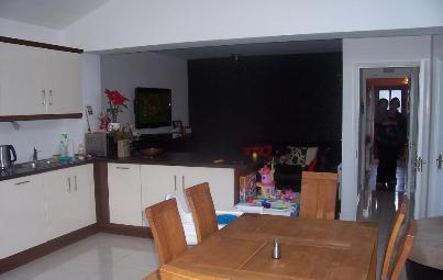 Section drawing of the single storey extension exempt from planning permission in Lucan, County Dublin